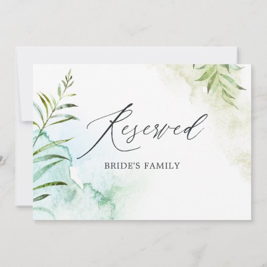 Geometrisches Symbol für Wasserfarben, Hochzeitsvo Einladung (Rückseite)