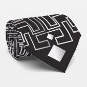 Geometrisches symmetrisches Labyrinthmuster Krawatte (Gerollt)