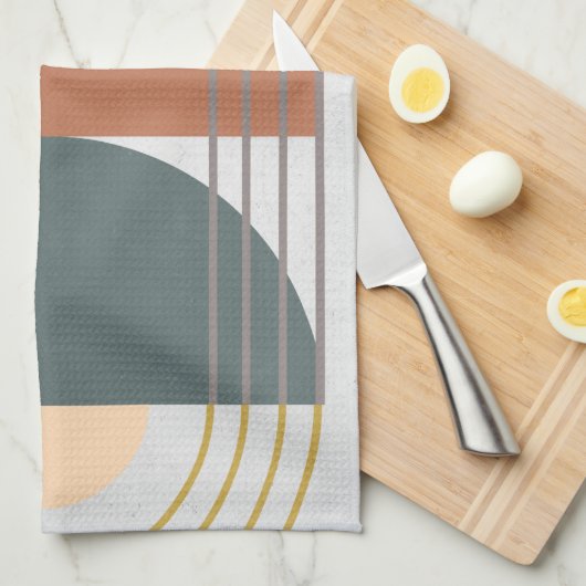 Geometrisches Tageslicht III Geschirrtuch (Viertel Falte)