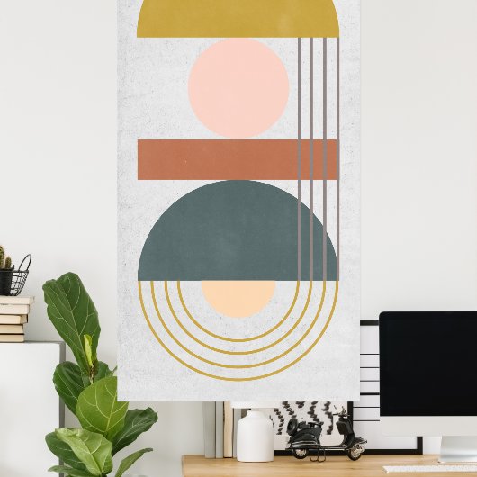 Geometrisches Tageslicht III Poster (Heimbüro)