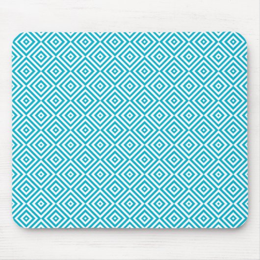 Geometrisches Täuschungs-Muster-Aqua Mousepad (Vorne)