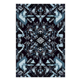 Geometrisches Tech Grid: Cybernetic Blueprint MK-1 Poster