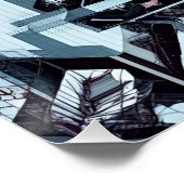 Geometrisches Tech Grid: Cybernetic Blueprint MK-1 Poster (Ecke)