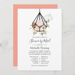 Geometrisches Terrarium Baby oder Brautparty per M Einladung