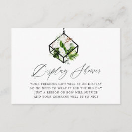Geometrisches Terrarium Bloral Bridal Display Dusc Begleitkarte