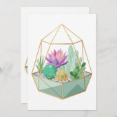 Geometrisches Terrarium Einladung (Vorne/Hinten)