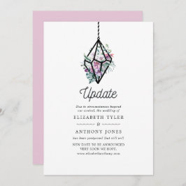 Geometrisches Terrarium Pastel Floral Wedding Upda Einladung
