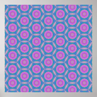 Geometrisches Terrazzo-Muster Poster