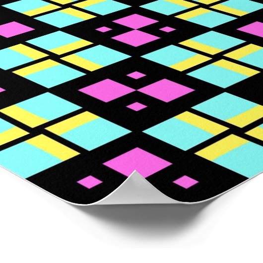 Geometrisches Terrazzo-Muster Poster (Ecke)