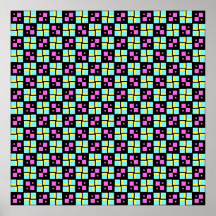 Geometrisches Terrazzo-Muster Poster