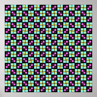Geometrisches Terrazzo-Muster Poster