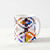 Geometrisches Texturmuster mit Aquarelleffekt Kaffeetasse (VorderseiteRechts)
