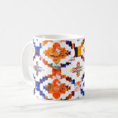 Geometrisches Texturmuster mit Aquarelleffekt Kaffeetasse (Vorderseite Links)