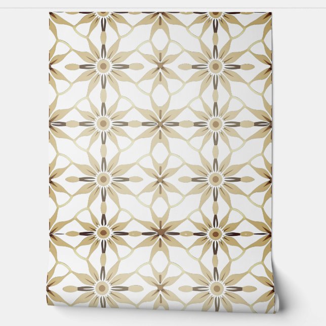 Geometrisches Thai-Jasminmuster Tapete (Abrollen)