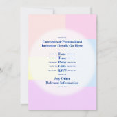 Geometrisches Thema "Ansammlung 73. Geburtstag" Einladung (Rückseite)