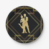 Geometrisches Thema-Party des Gatsby Pappteller (Vorderseite)