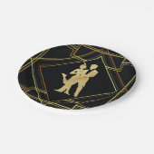 Geometrisches Thema-Party des Gatsby Pappteller (Schrägansicht)