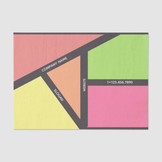 Geometrisches Thema Seidenpapier (Vorderseite)
