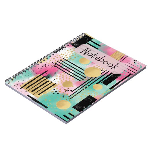 Geometrisches Theme-Notebook Notizblock (Linke Seite)