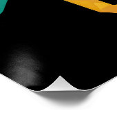 Geometrisches Thylacin - Polygonale Kunst des Tasm Poster (Ecke)