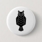 Geometrisches Tierhirsch Button (Vorderseite)
