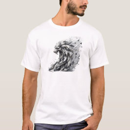 Geometrisches Tiger-Design T-Shirt