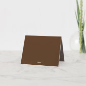 Geometrisches Tile Brown Dankeskarte (Rückseite)