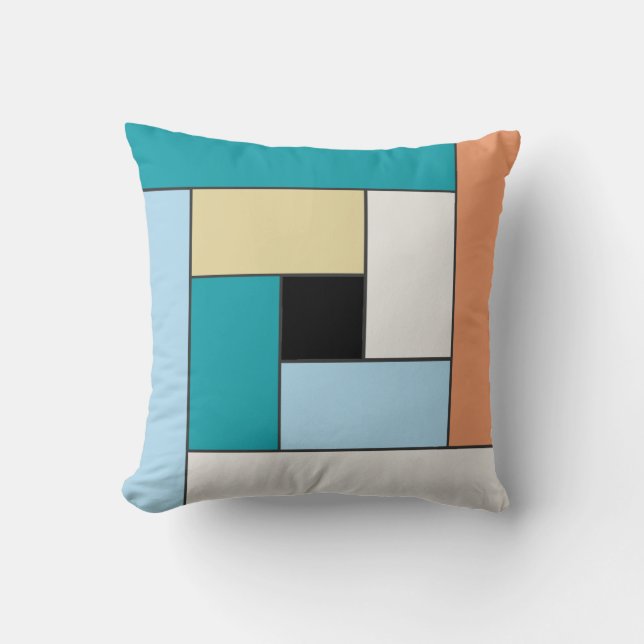 Geometrisches Tiles Muster ver9 Schubplanke Kissen (Vorderseite)