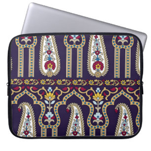 Geometrisches, traditionelles Paisleymuster mit Ra Laptopschutzhülle