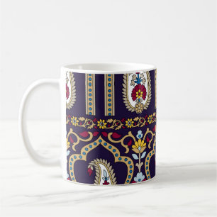 Geometrisches traditionelles Paisleymuster mit Ran Kaffeetasse