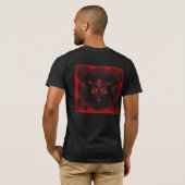Geometrisches Trancerot T-Shirt (Schwarz voll)