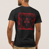 Geometrisches Trancerot T-Shirt (Rückseite)