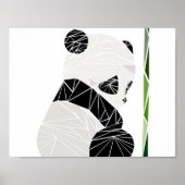Geometrisches trauriges Panda Poster (Vorne)