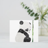 Geometrisches trauriges Panda Postkarte (Stehend Vorderseite)