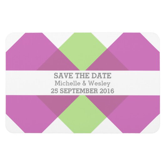 Geometrisches Triad speichern Sie das Datumsmagazi Magnet (Horizontal)