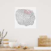 Geometrisches Triangulationsdesign Poster (Küche)