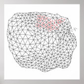 Geometrisches Triangulationsdesign Poster (Vorne)