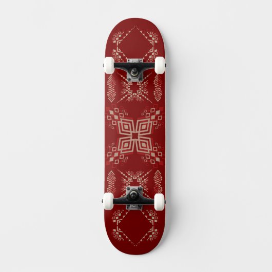 Geometrisches, tribal Inspiriert Design in fett sc Skateboard (Vorderseite)