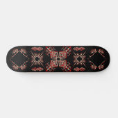 Geometrisches, tribal Inspiriert Design in fett sc Skateboard (Horizontal)