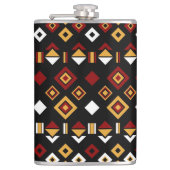 Geometrisches Tribal Muster Flachmann (Vorderseite)