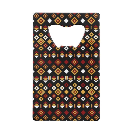 Geometrisches Tribal Muster Geldbeutel Flaschenöffner (Vorderseite)
