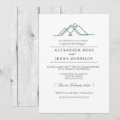 Geometrisches Tribalgebirge | Grünblau Einladung (Vorne/Hinten)