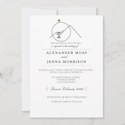 Geometrisches Tribalgebirge | Moderne, individuell Einladung (Vorderseite)