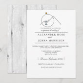 Geometrisches Tribalgebirge | Moderne, individuell Einladung (Vorne/Hinten)