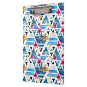 Geometrisches tropisches Blumen-Muster Klemmbrett (Links)