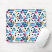 Geometrisches tropisches Blumen-Muster Mousepad (Mit Mouse)