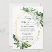 Geometrisches tropisches Sommerlaufwerk mit Dusche Einladung (Vorderseite)