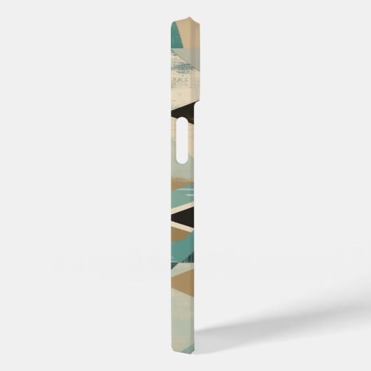 Geometrisches Türkis Mitte des Jahrhunderts Modern Case-Mate iPhone Hülle (Rückseite / Rechts)