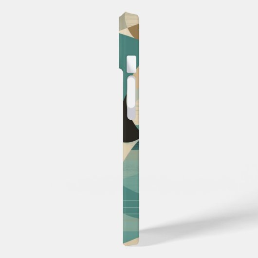 Geometrisches Türkis Mitte des Jahrhunderts Modern Case-Mate iPhone Hülle (Rückseite / Links)