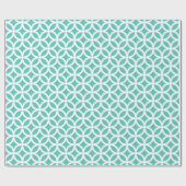 Geometrisches Türkis-Packpapier Geschenkpapier (Flach)